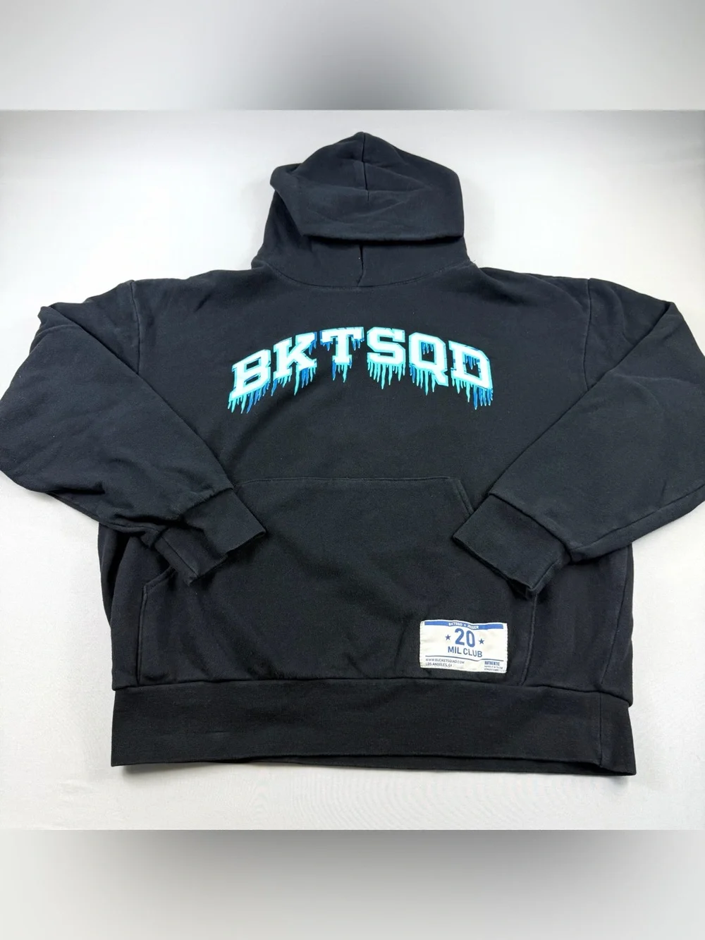 BKTSQD x Jesser 20 Mil Club Hoodie Adult M Black Basketball Graphic Streetwear